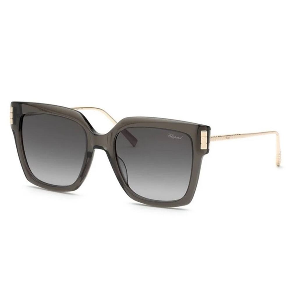 NEW!!! Chopard SCH353M 0840 Grey Ice Cube Women Sunglasses, Authentic